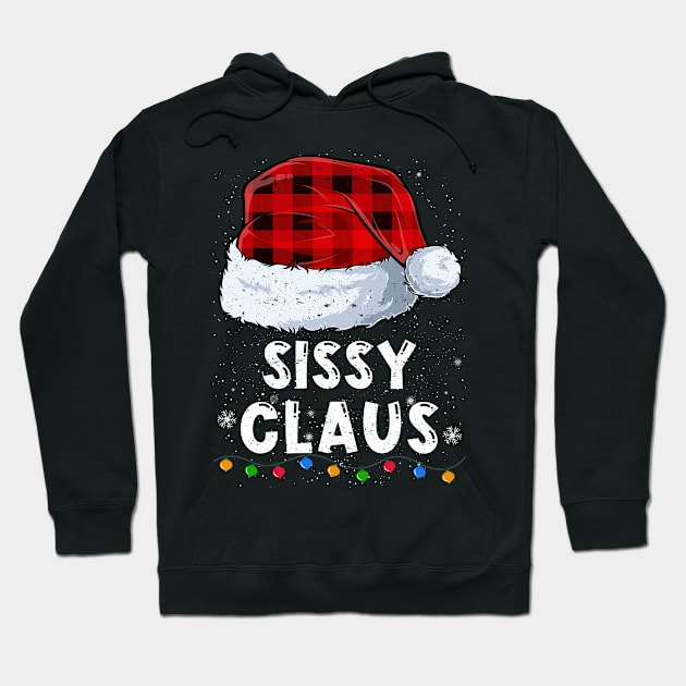 Sissy Claus Red Plaid Christmas Santa Family Matching Pajama Hoodie by tabaojohnny